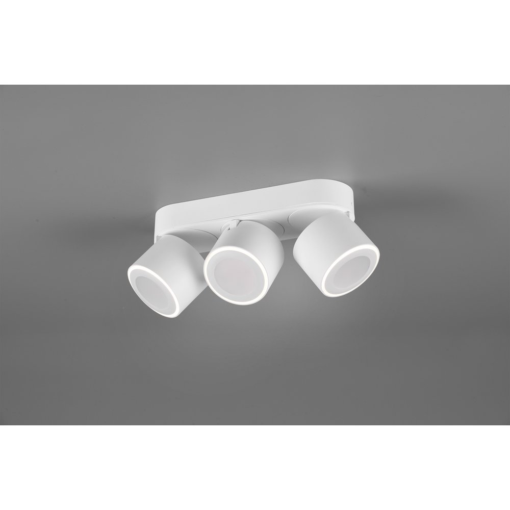 TRIO Taurus 3 Way White Matt Integrated LED Ceiling Light Image 4