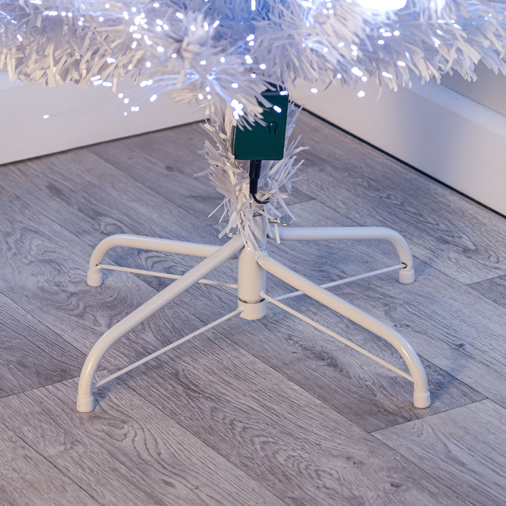 The Christmas Centre 55 Cool White LED White Fibre Optic Artificial Xmas Tree 6ft Image 4