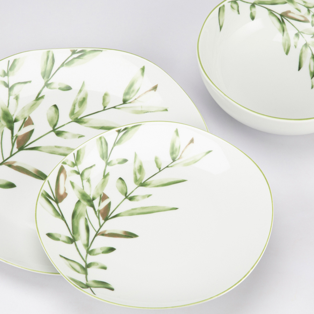 Waterside Artisan Leaf 12 Piece Dinner Set Image 3