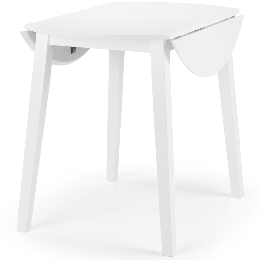 Julian Bowen Coast 2 Seater White Dropleaf Table Set Image 5