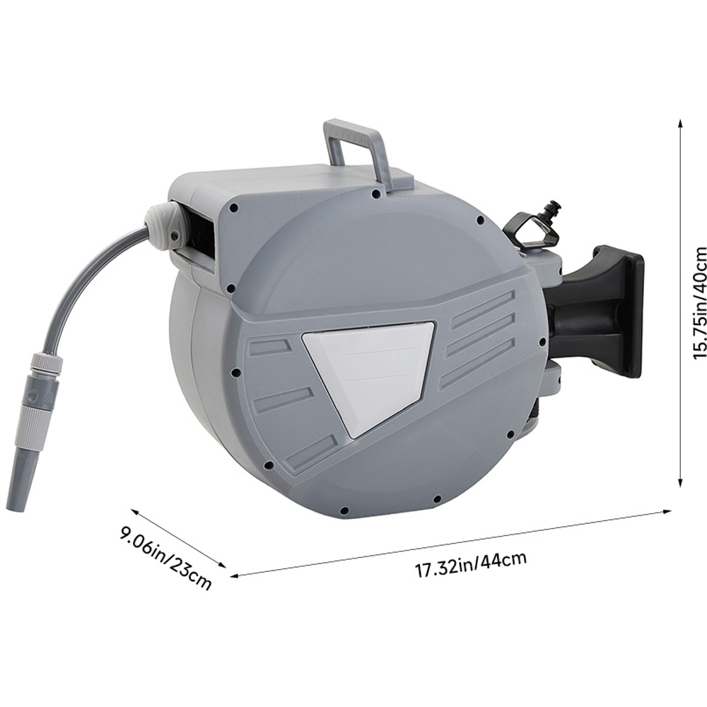 Living and Home 20m Wall Mounted Retractable Garden Hose Reel with Spray Nozzle Image 6