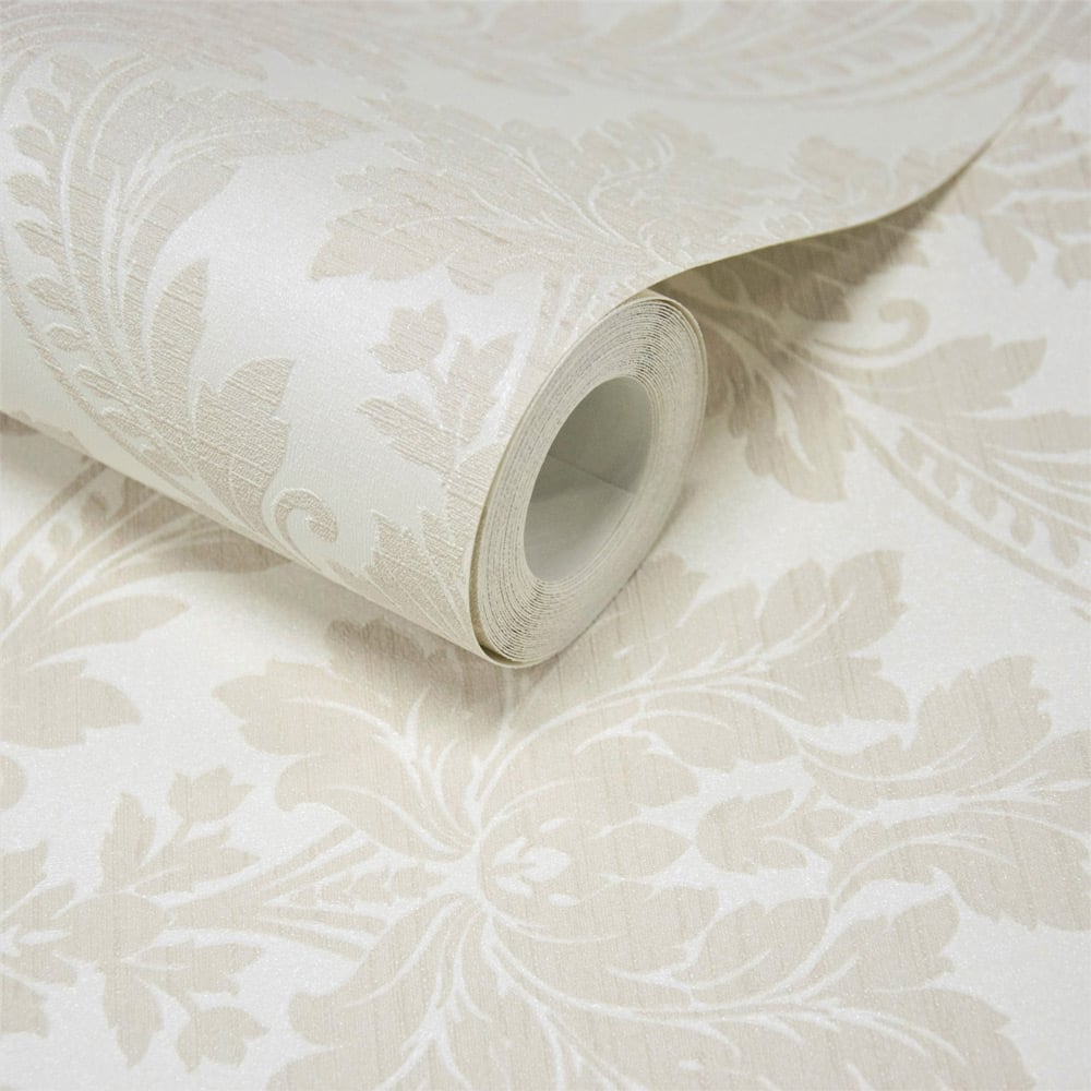 Grandeco Pattano Classical Luxury Damask Cream Wallpaper Image 2