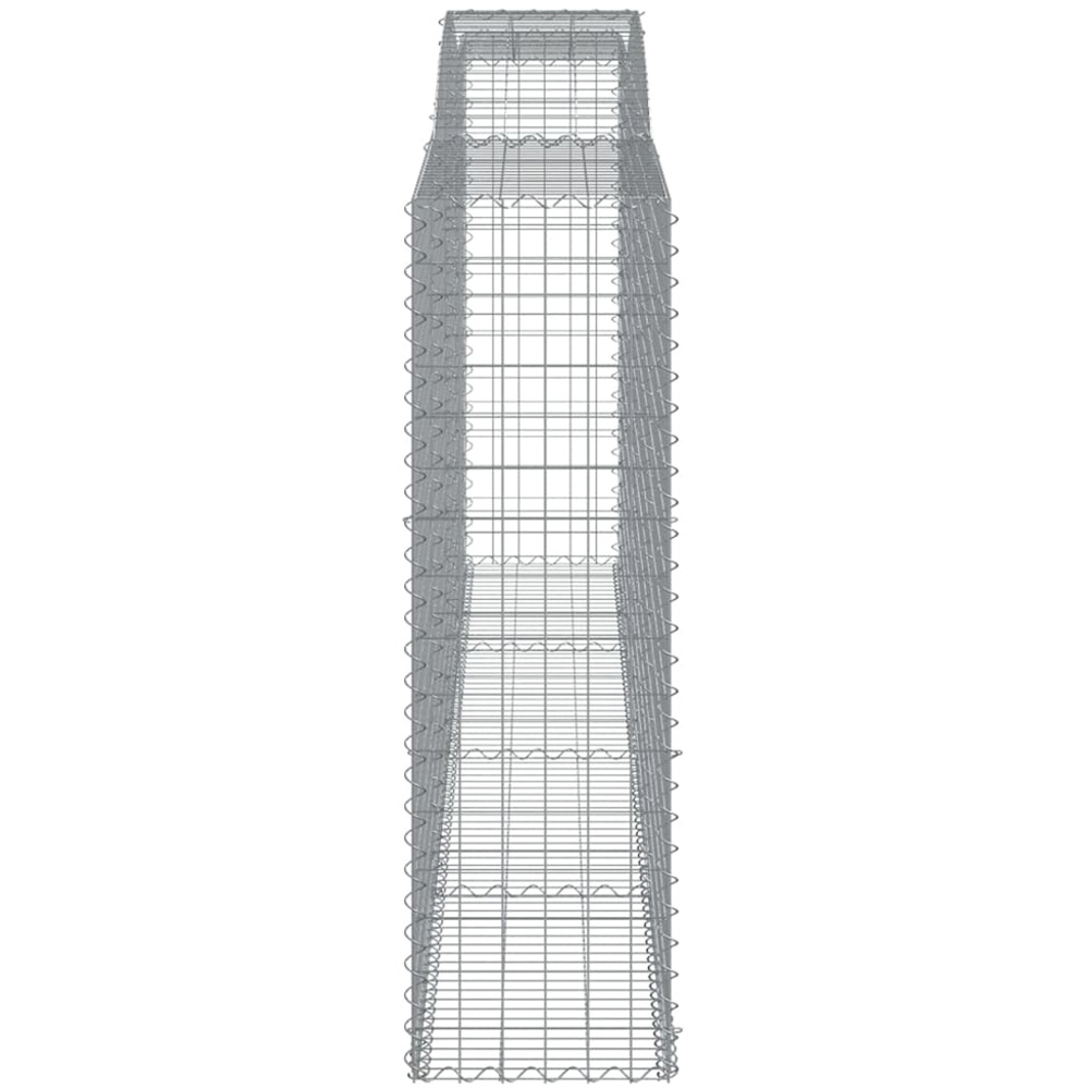 vidaXL Silver Galvanised Iron Arched Gabion Basket 400 x 50 x 160/180cm 2 Pack Image 3