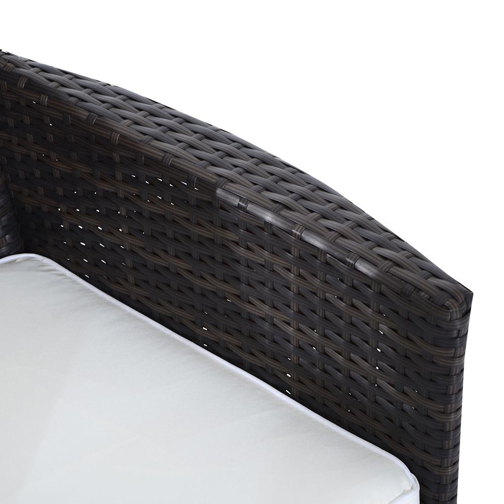 Outsunny Rattan Love Seat Brown Image 8