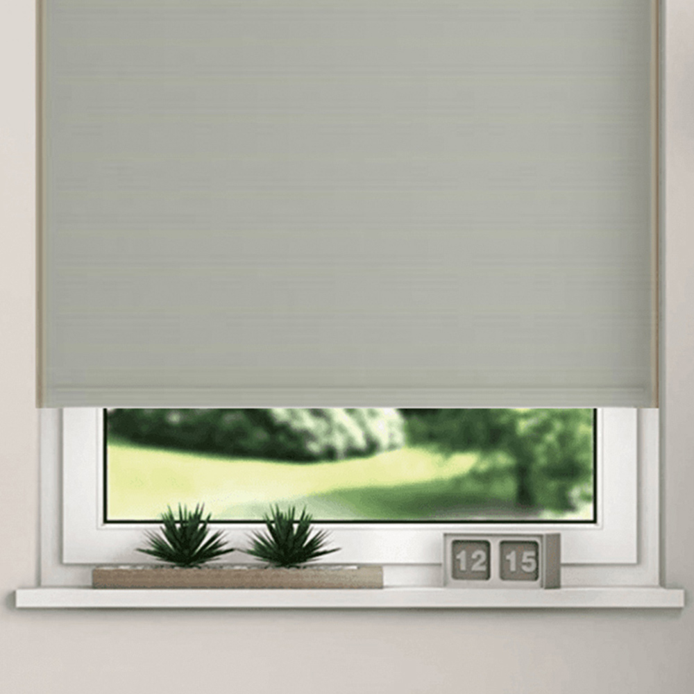 New Edge Blinds Blackout Roller Blinds Light Grey 70cm Image 3