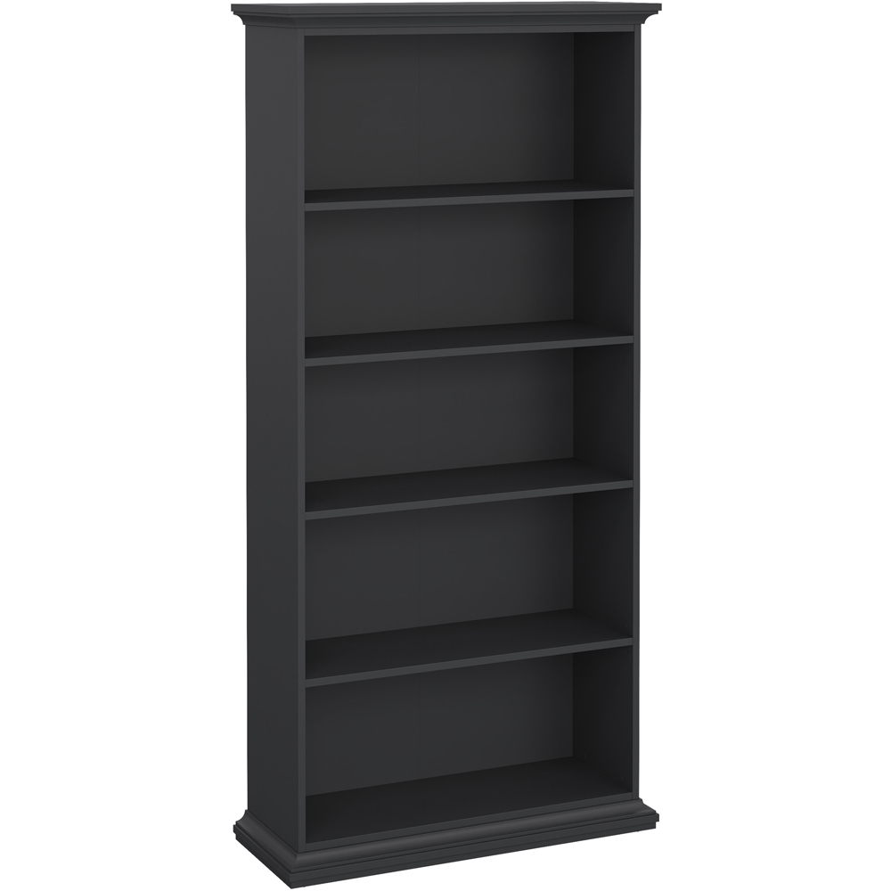 Florence Paris 5 Shelf Matt Grey Tall Bookcase Image 2