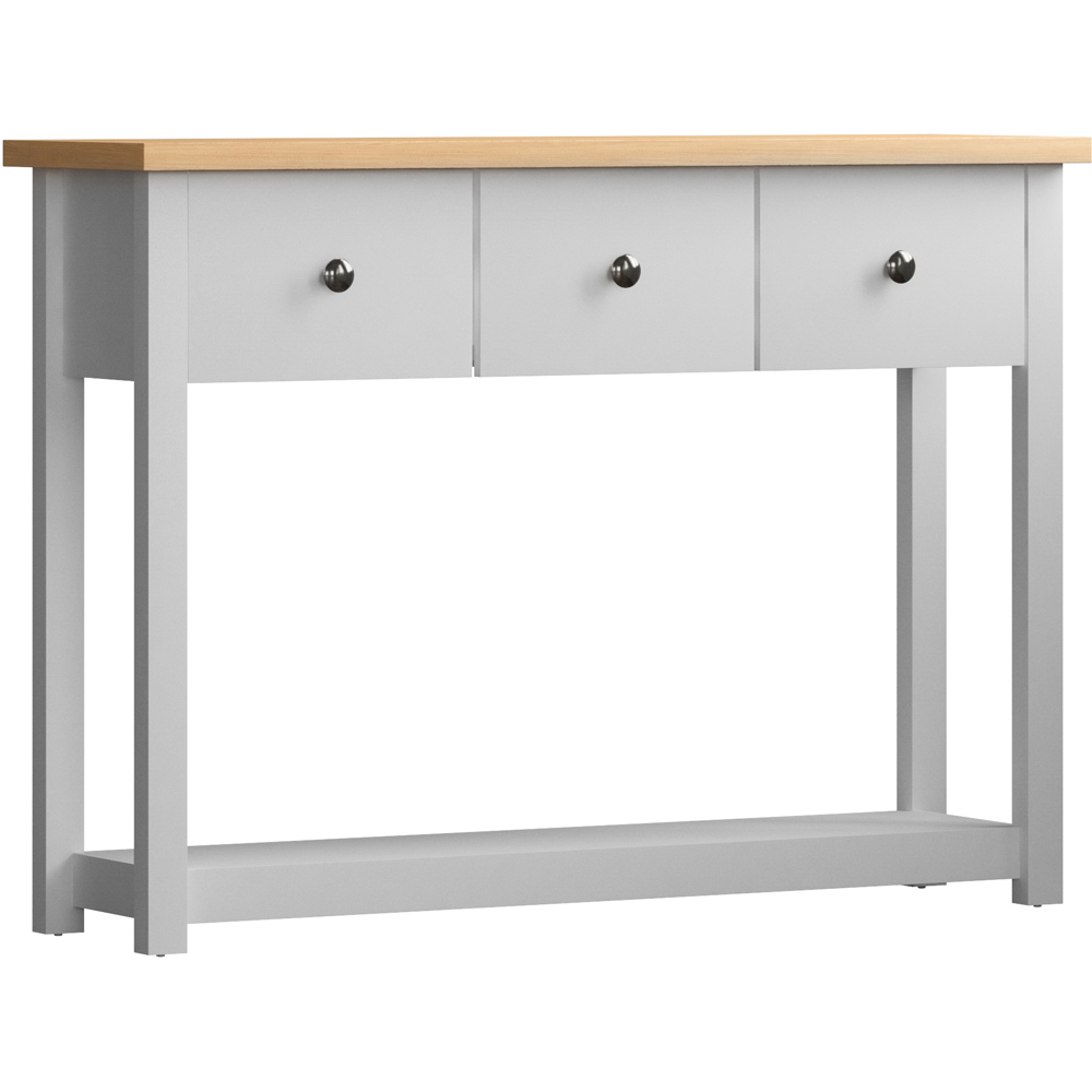 Vida Designs Arlington 3 Drawer White and Oak Console Table Image 2