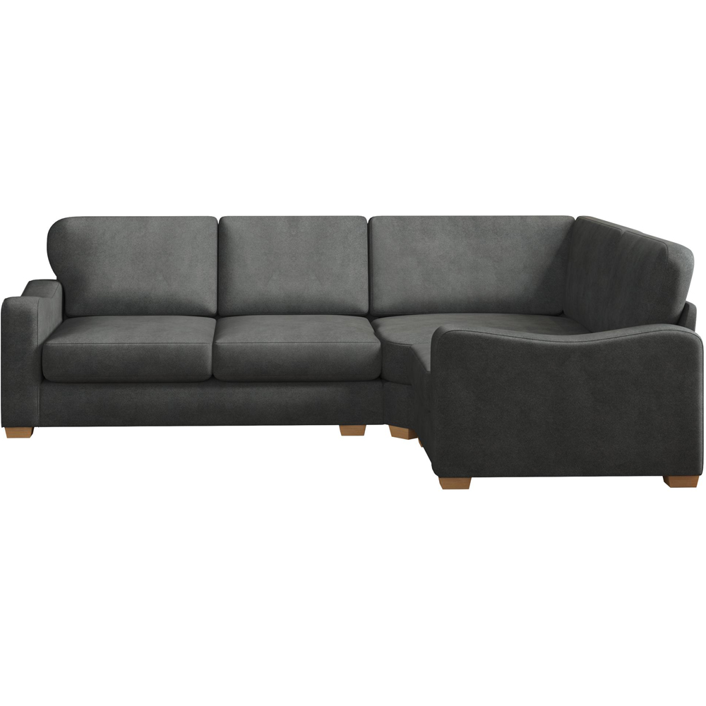 Theadford 3 Seater Steel Plush Velvet Fixed Back Right Hand Corner Sofa Image 3