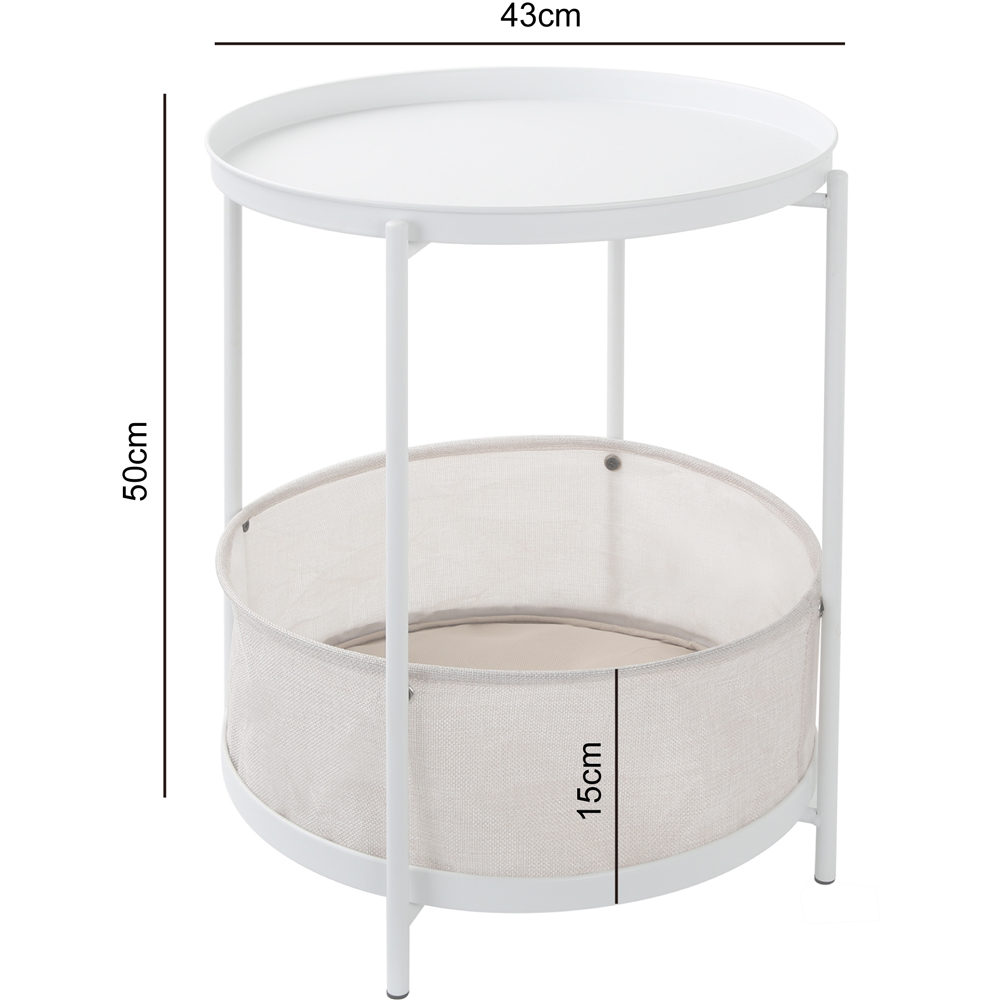 Bakewell Single Shelf White Coffee Table Image 6