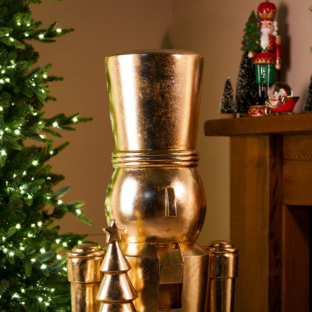 Antique Finish Large Nutcracker - Gold Image 4