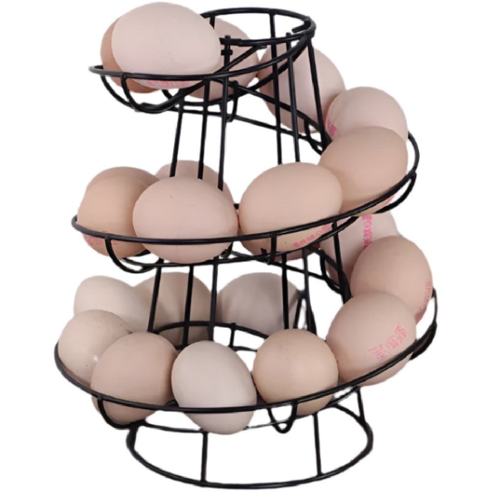 Modcraft Black 18 Eggs Helter Skelter Style Spiral Egg Storage Rack Image 3