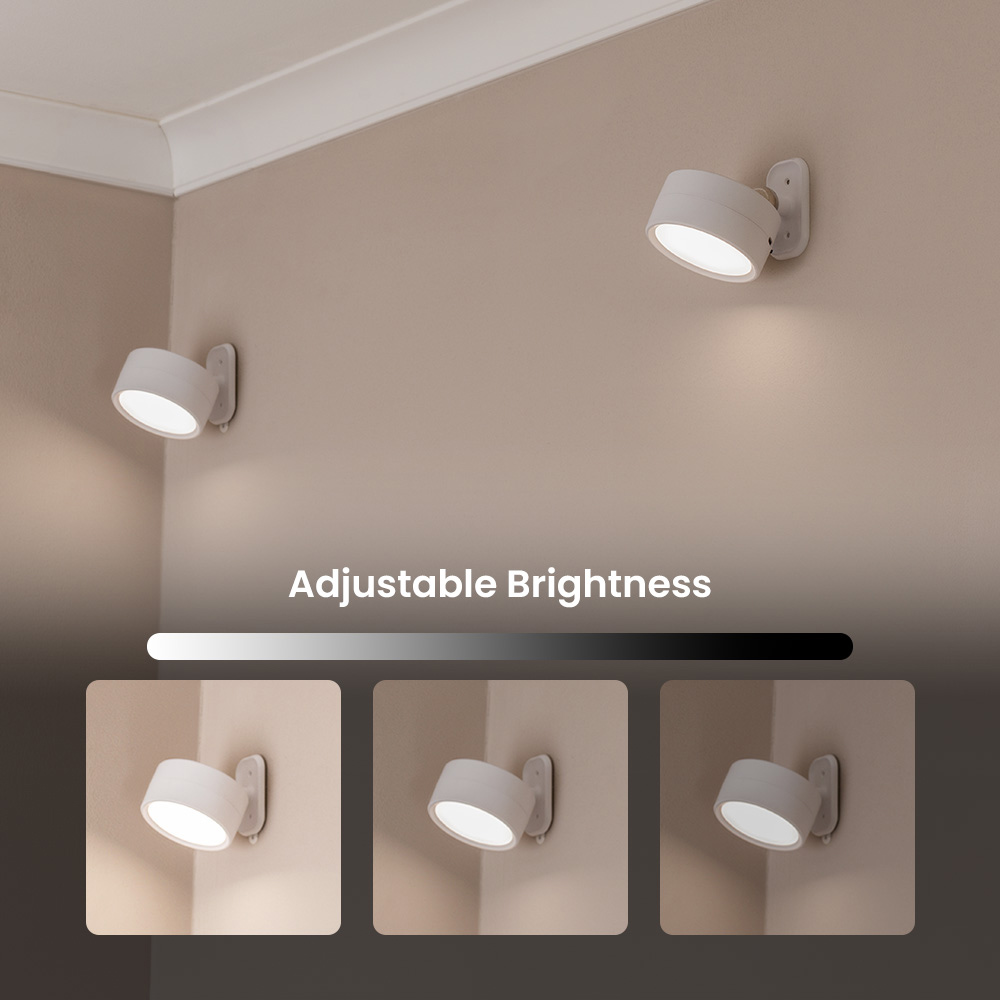 ValueLights Marshall White Rechargeable Easy Fit 360 RGB Spotlight 2 Pack Image 6