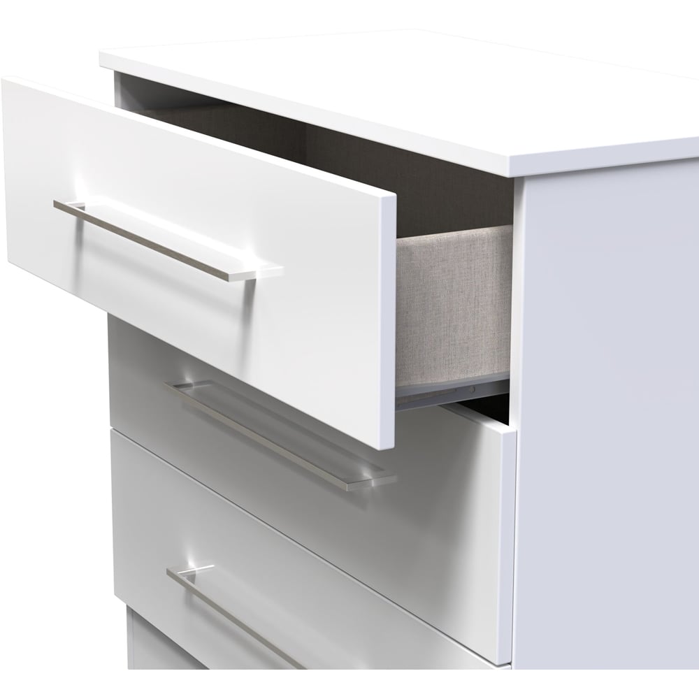 Crowndale Worcester 3 Drawer White Chest Ready Assembled Image 6