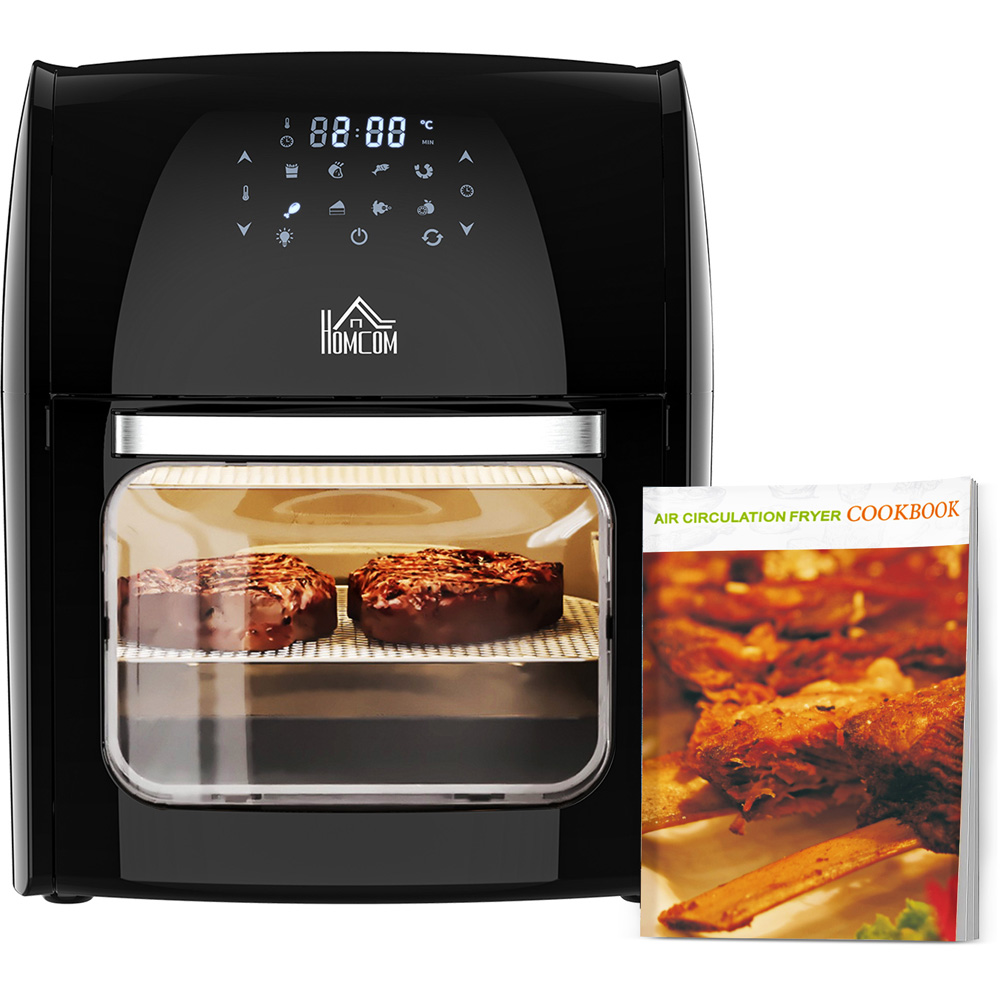 HOMCOM 800-149V70 8 in 1 Black 12L Digital Air Fryer Oven 1800W Image 2