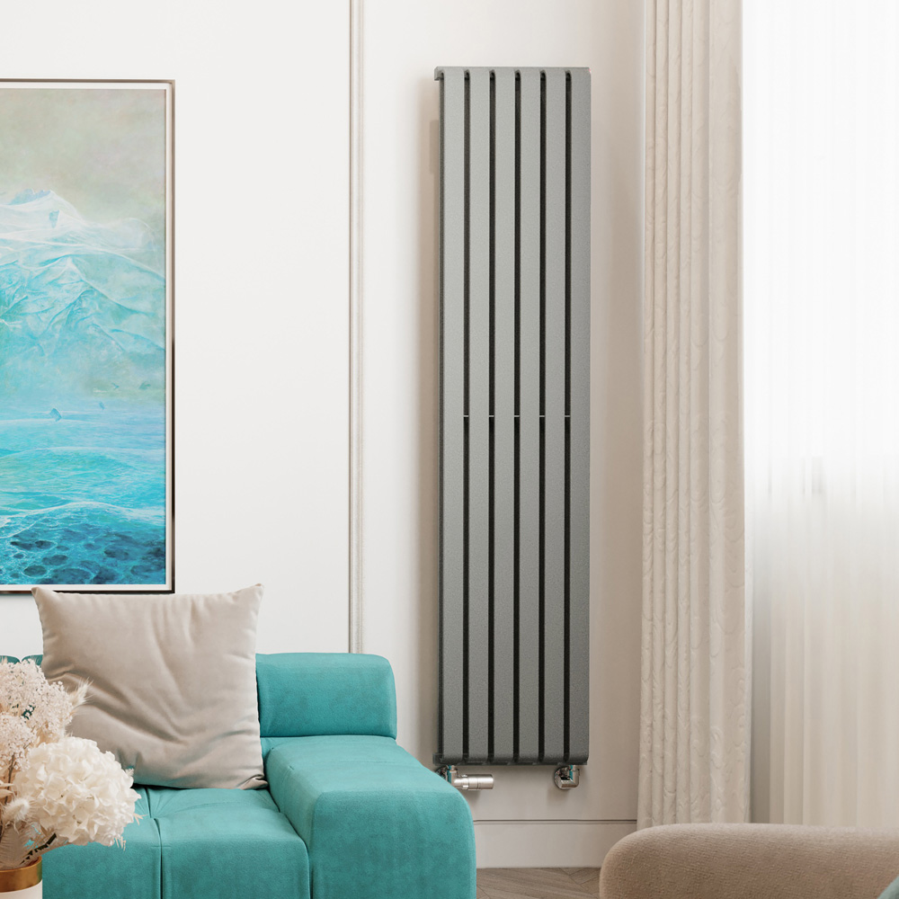 Terma Warp Room 3870 BTU Salt n Pepper Radiator 1800 x 395mm Image 2
