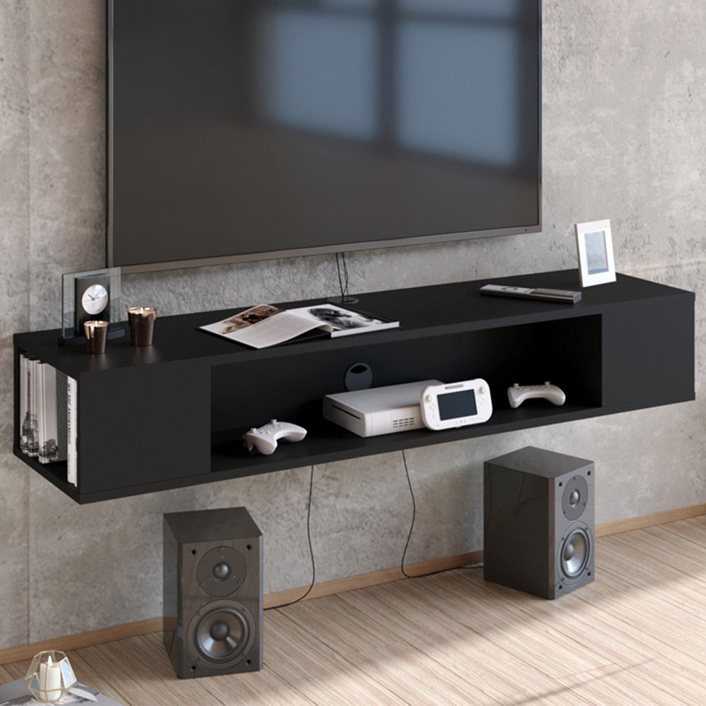 Decorotika Peti Black Floating TV Unit Image 1