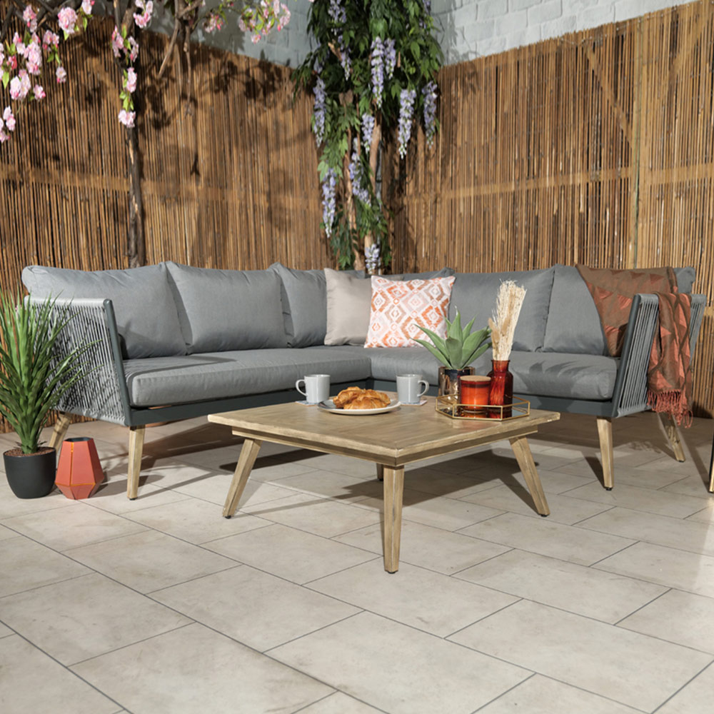 Royalcraft Milan 5 Seater Grey Corner Lounging Set Image 1
