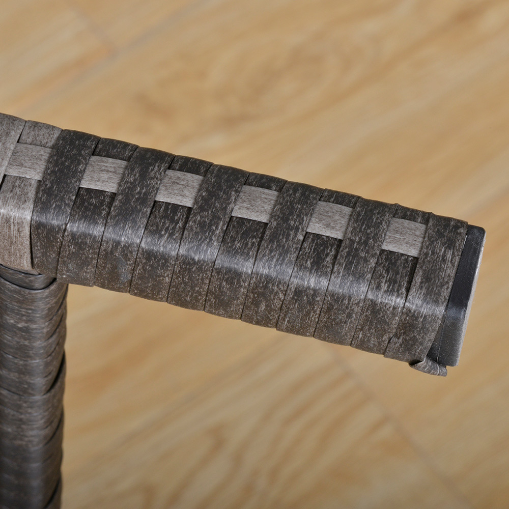 Outsunny 6PC Rattan Dining Set Grey Image 4