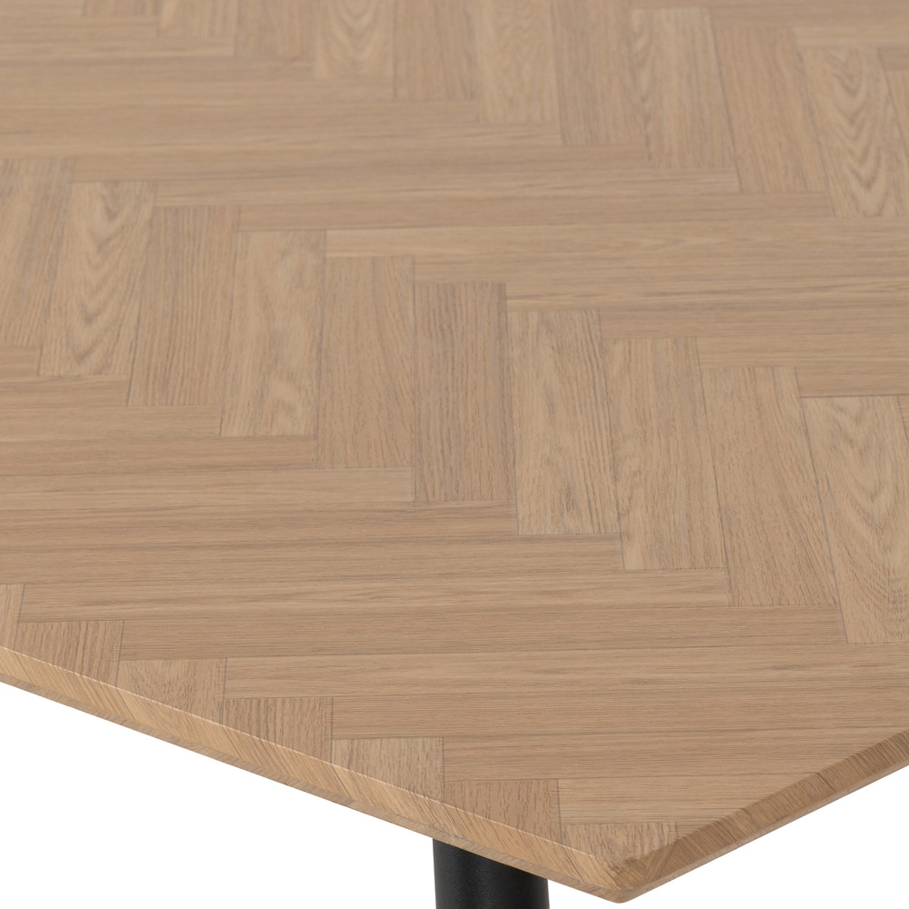 Seconique Hamilton Black Medium Oak Effect Dining Table Medium Image 5