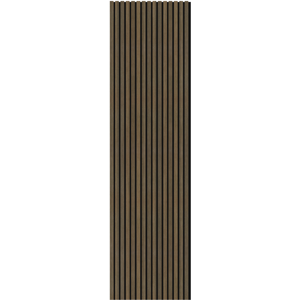 Wall Panels UK Smoked Oak Acoustic Slat Wall Panel 2 Pack Image 3