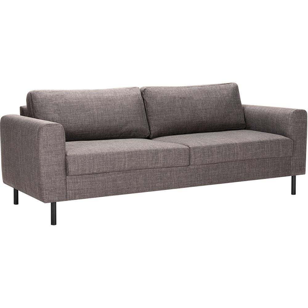 Florence Omaha 3 Seater Light Grey Basel Fabric Sofa Image 2