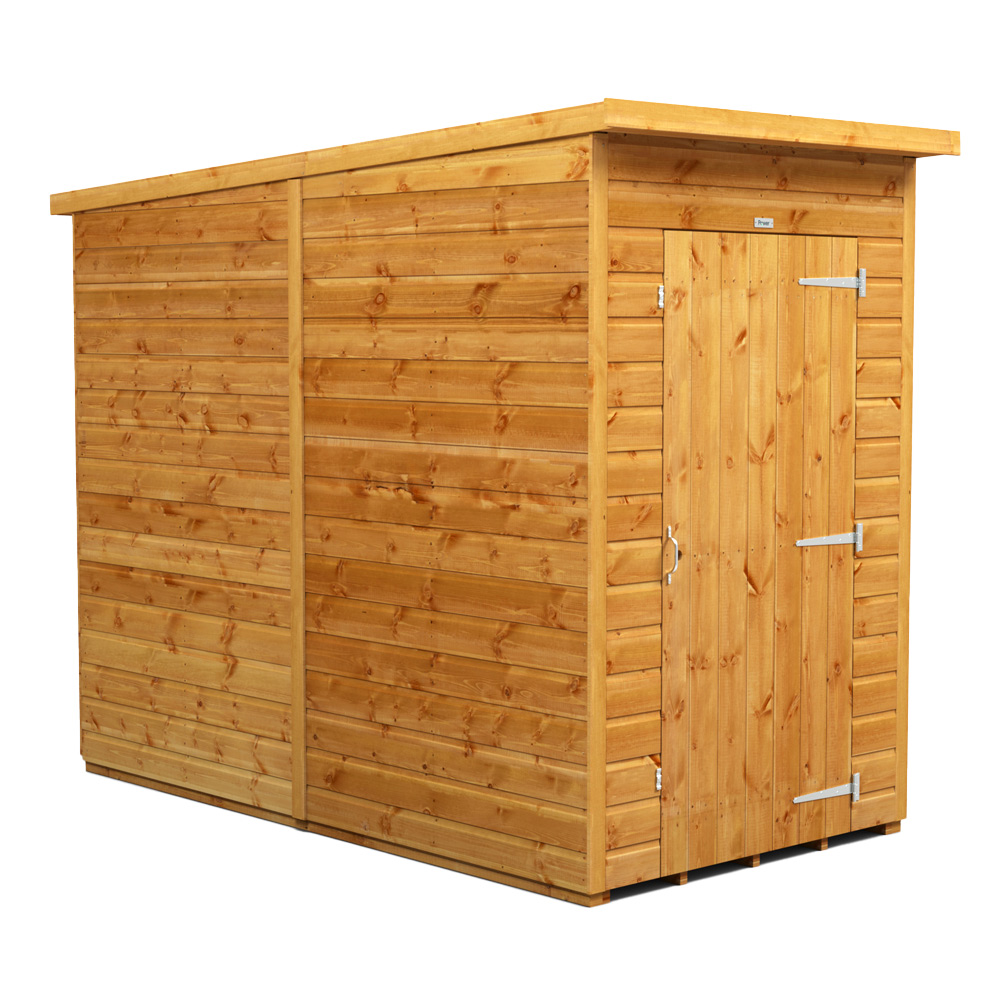 Power Sheds 4 x 8ft Pent Wooden Shed Image 1