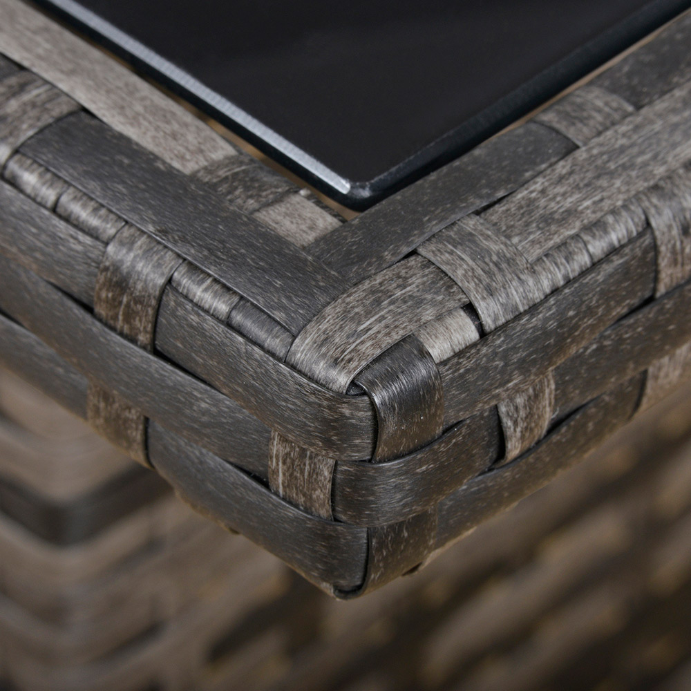 Outsunny 6PC Rattan Dining Set Grey Image 3