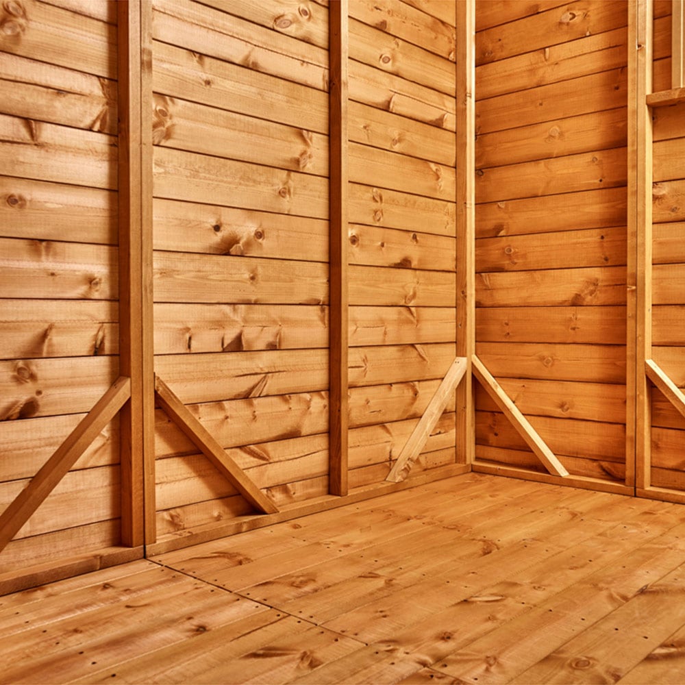 Power Sheds 8 x 6ft Double Door Apex Wooden Shed Image 6