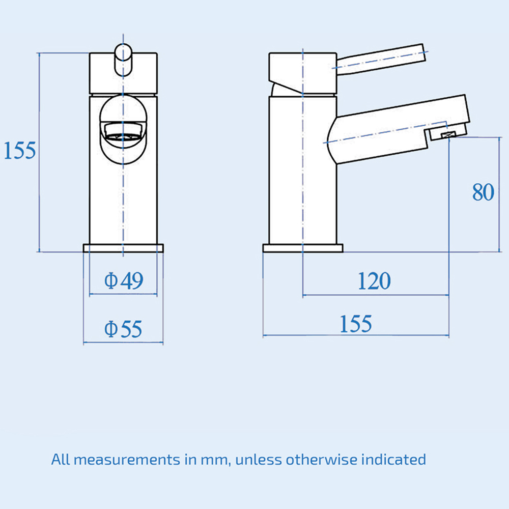 Nes Home Bridge Chrome Round Bath Shower Mixer with Handset and Basin Mixer Tap Image 4