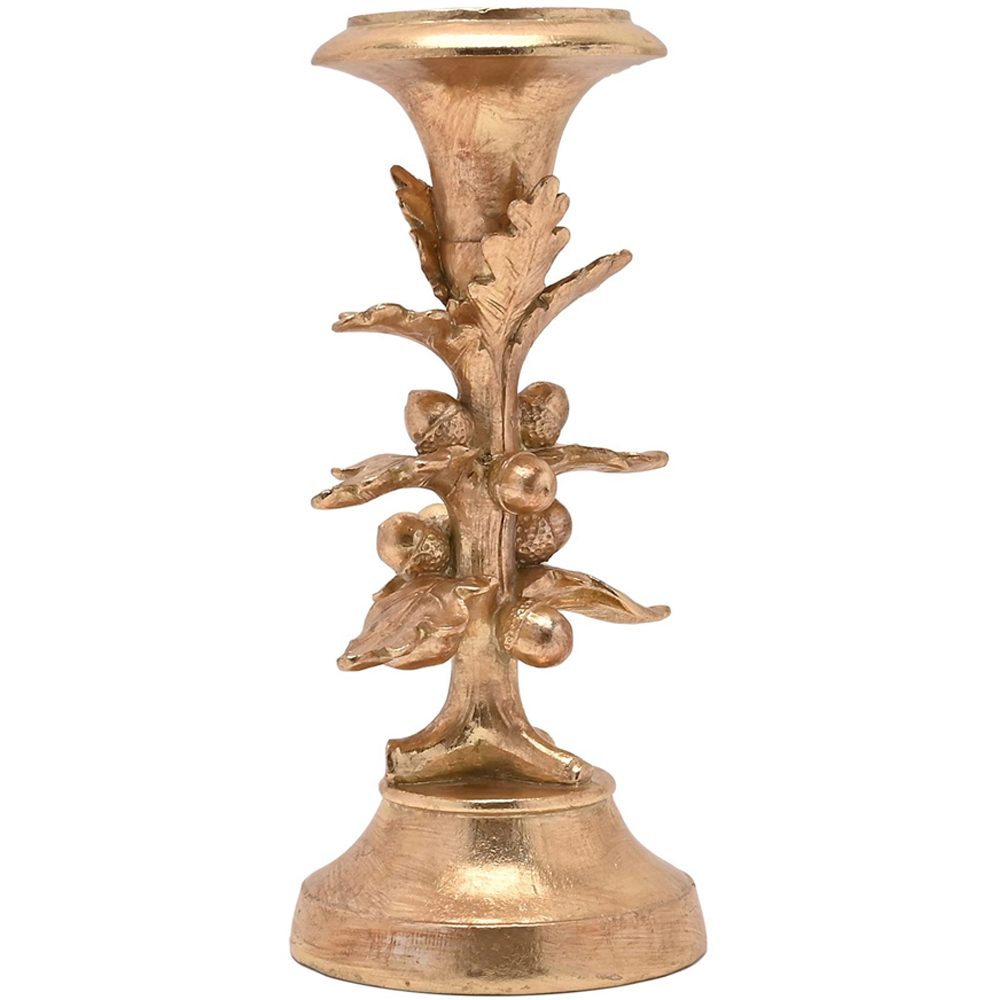 The Christmas Gift Co Gold Acorn Tree Candle Holder Image 4