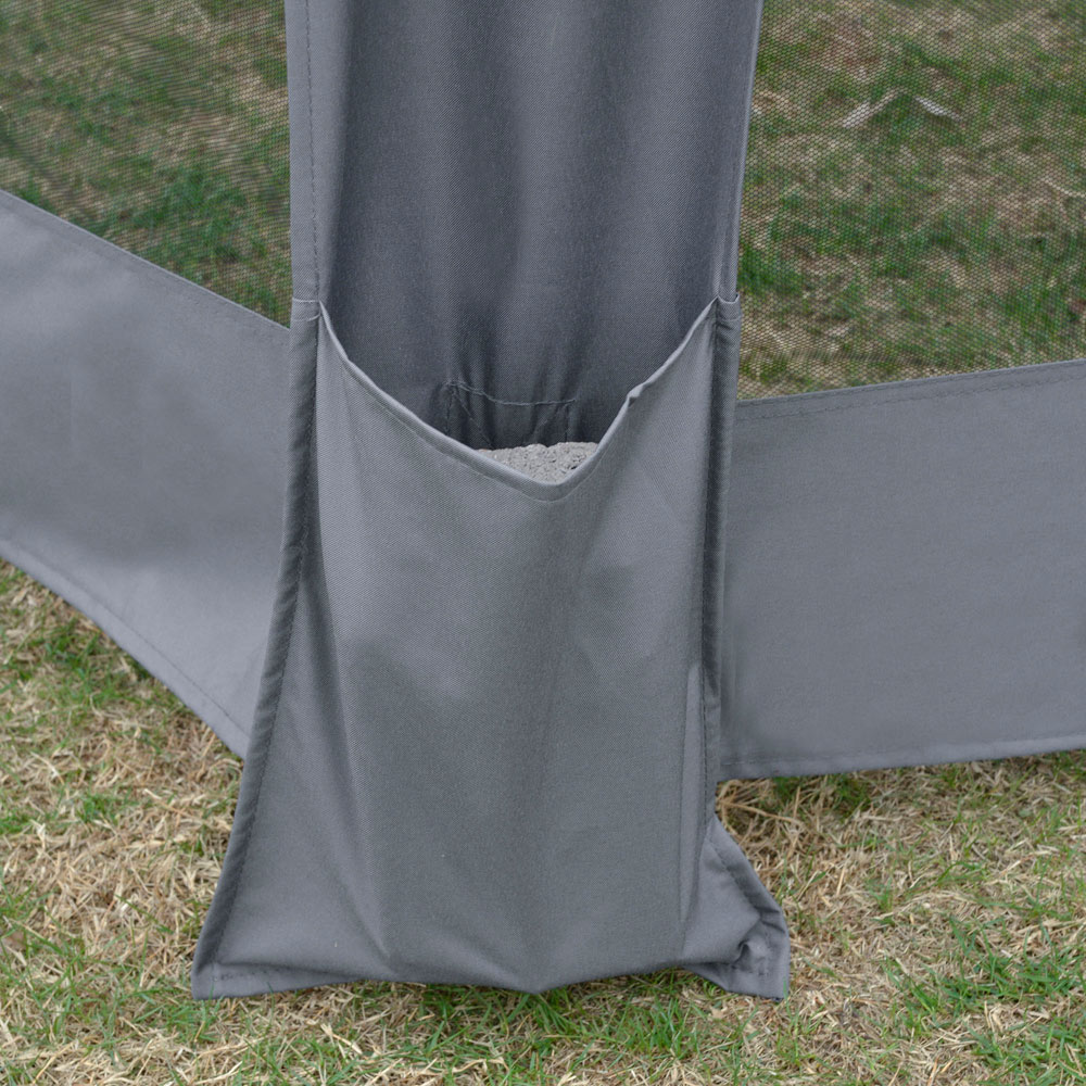 3.2m Pop Up Gazebo Hexagonal Grey Image 4