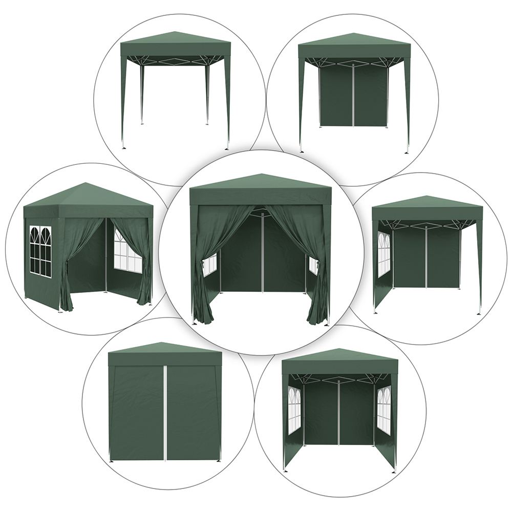 Outsunny 2 x 2m Green Marquee Gazebo Party Tent Image 5