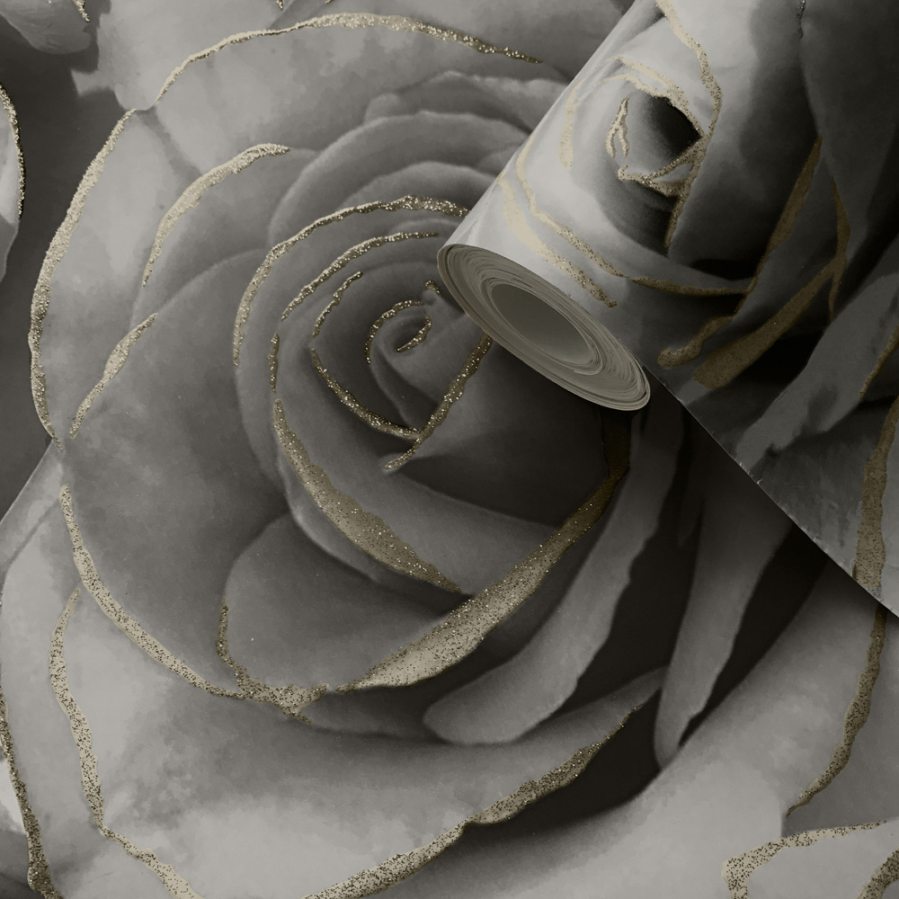 Muriva Madison Glitter Black Wallpaper Image 2