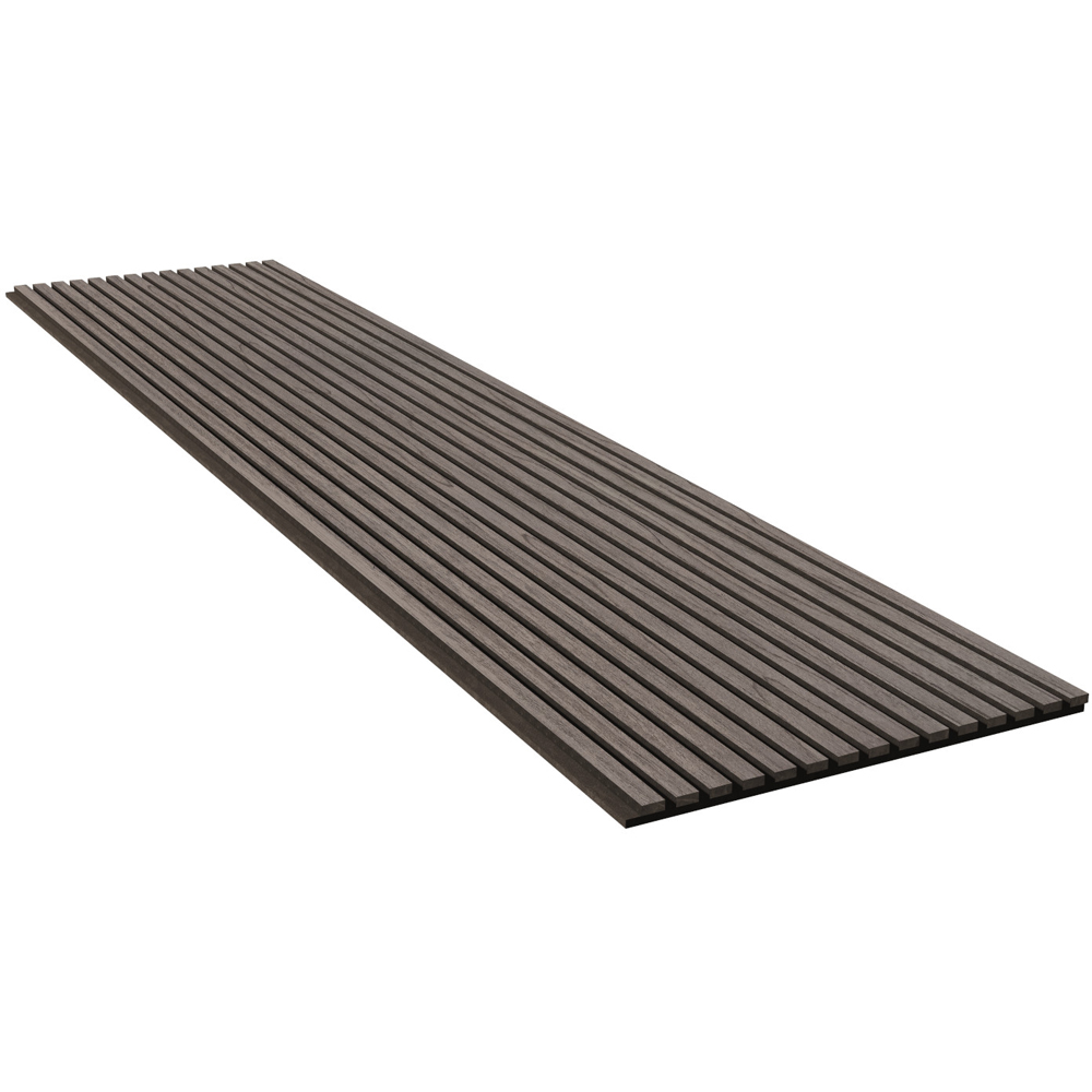 Wall Panels UK Premium Ebony Flame Retardant Acoustic Slat Wall Panel 2 Pack Image 2