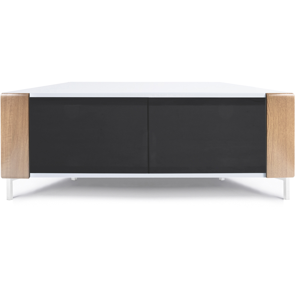 MDA Designs Corvus 2 Door White Oak and Black TV Cabinet Image 3