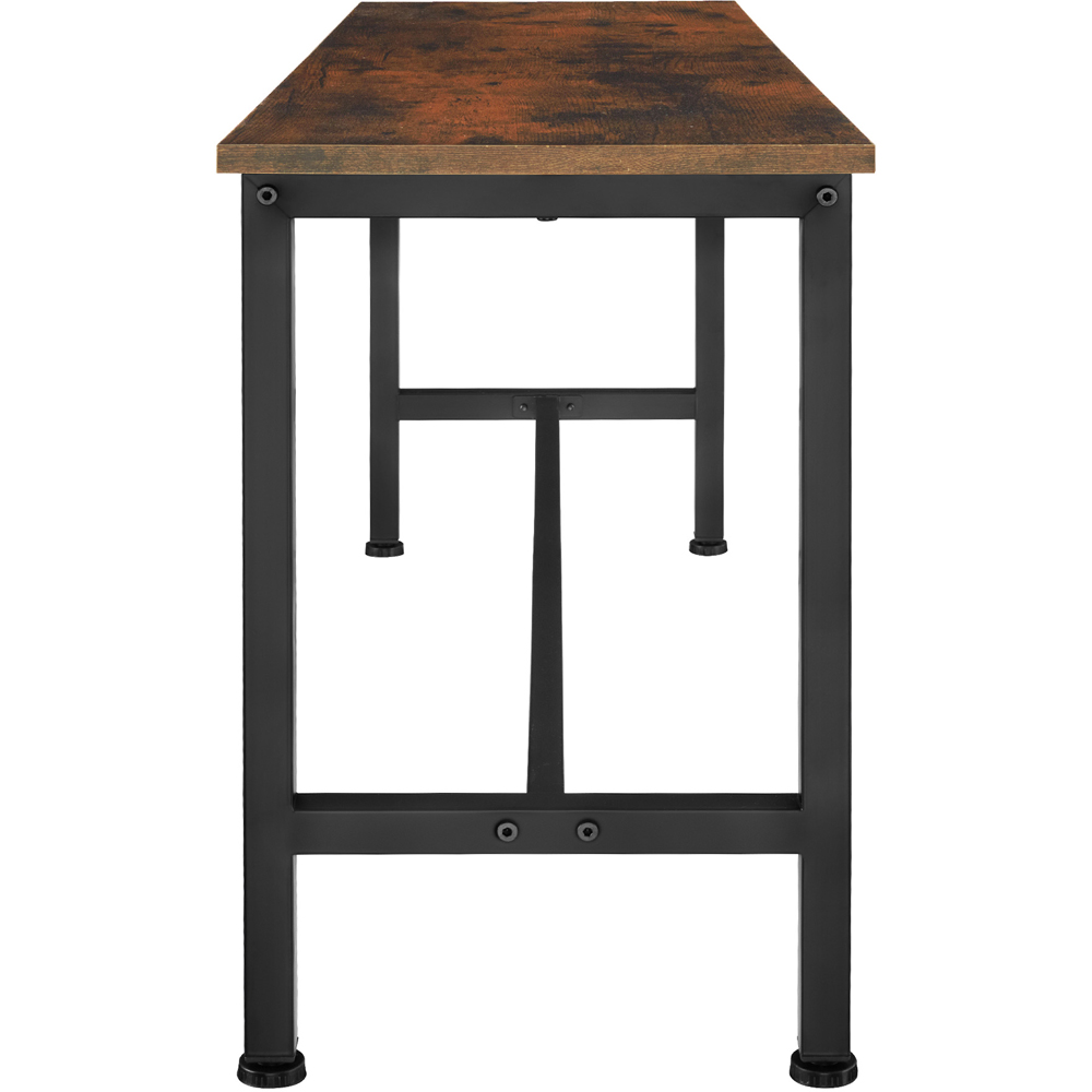 tectake Fairfield Set of 2 Dark Wood Bench Image 5