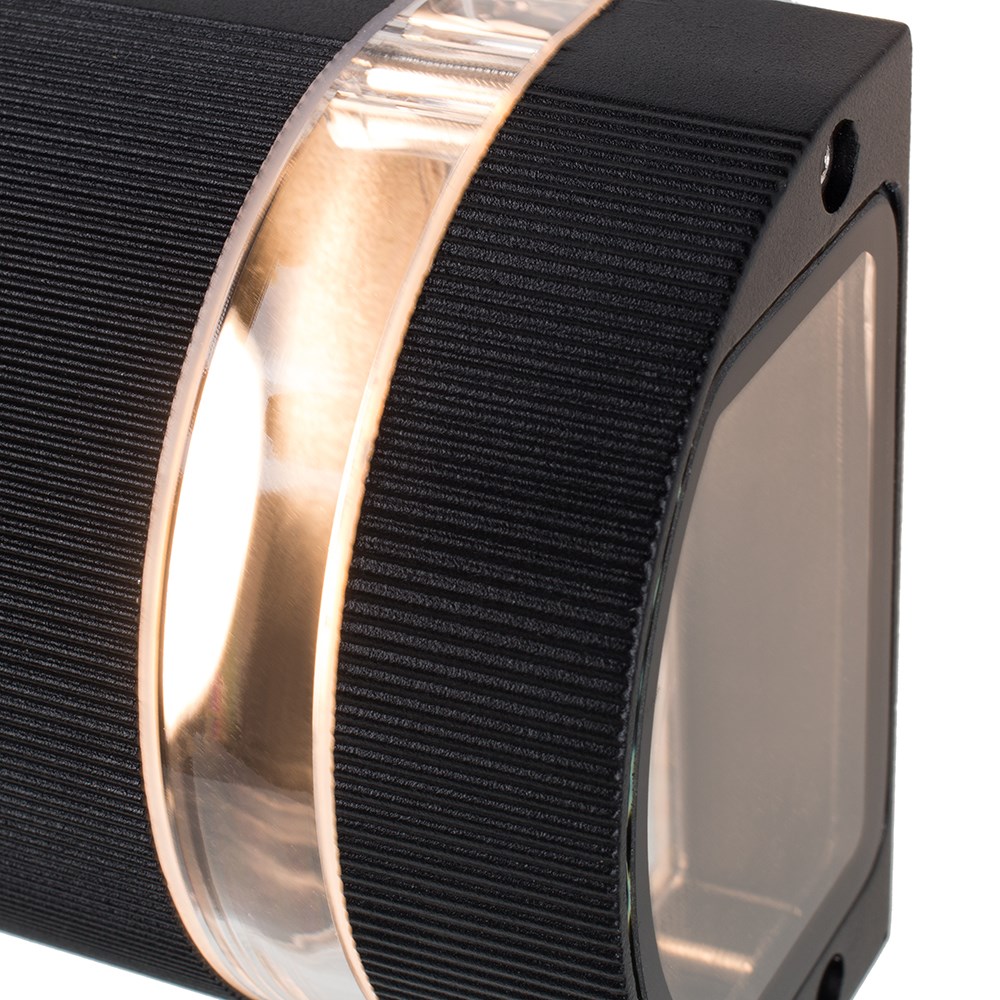 ValueLights Ryston Black Cool White Bulb Wall Up-Down Light Image 4