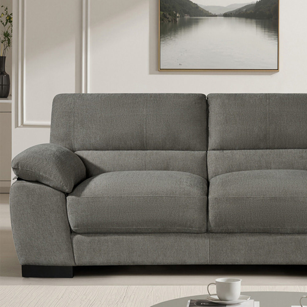 Artemis Home Roslyn 3 Seater Charcoal Fabric Sofa Image 2