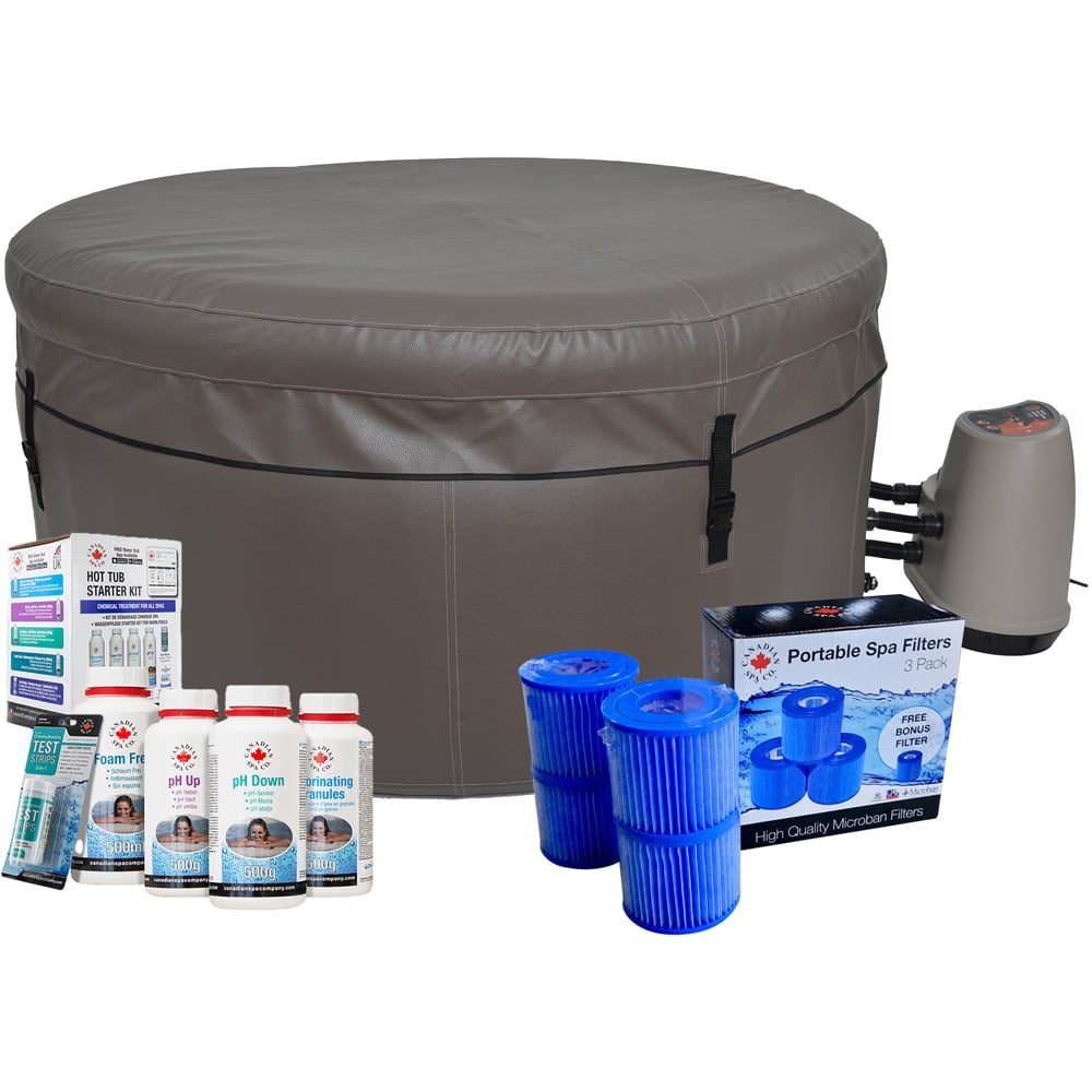 Canadian Spa Company 2025 Grand Rapids Inflatable Hot Tub with LED and Starter Kit Image 2