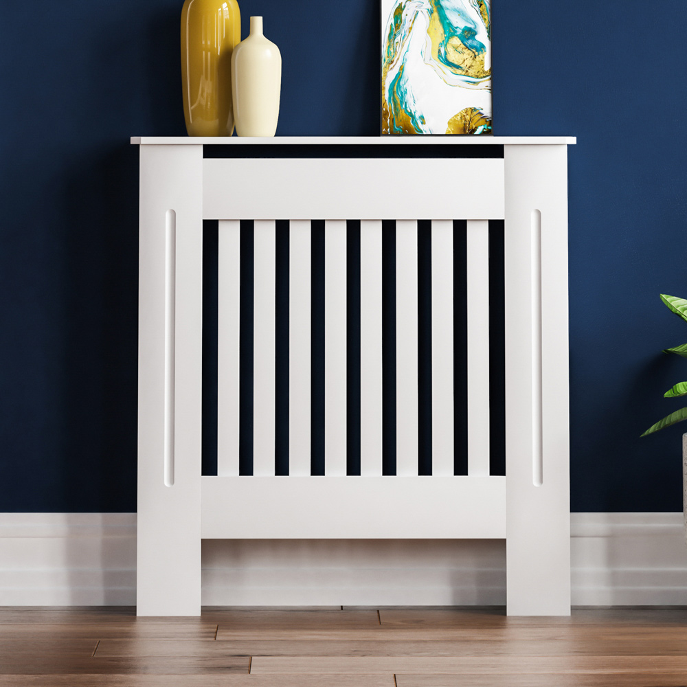 Vida Designs Chelsea White Radiator Cover Small Image 7
