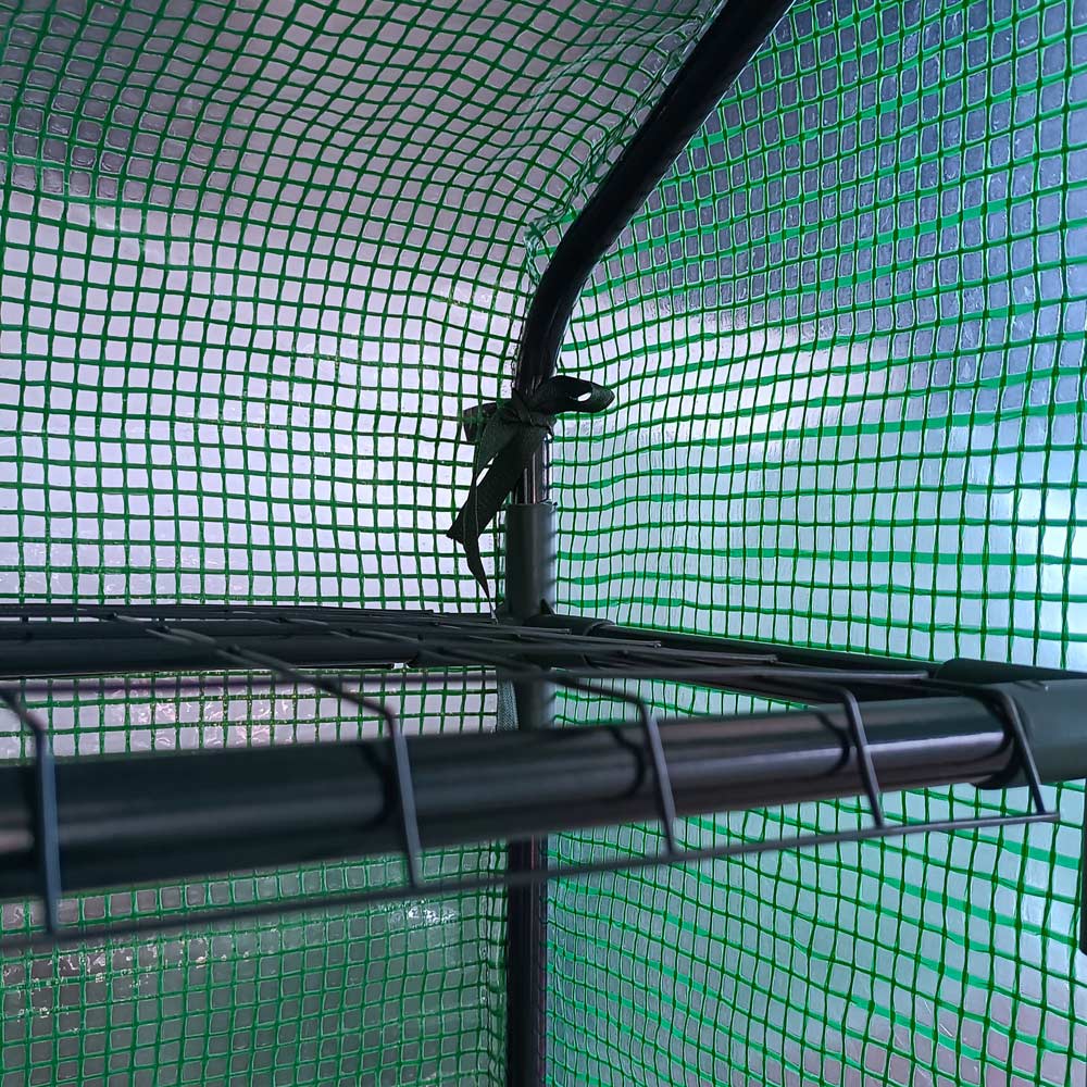 Outsunny Poly Tunnel Shelved Greenhouse Image 3