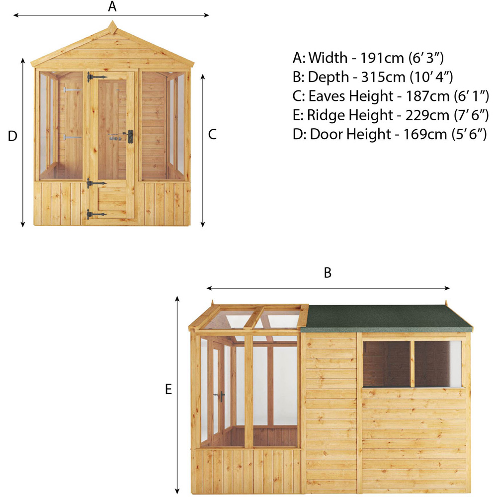 Mercia Woodsman Glass Apex 10 x 6ft Greenhouse Image 8