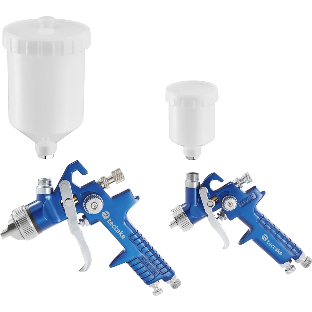 tectake 2 Piece HVLP Paint Spray Gun Set with Case Image 2