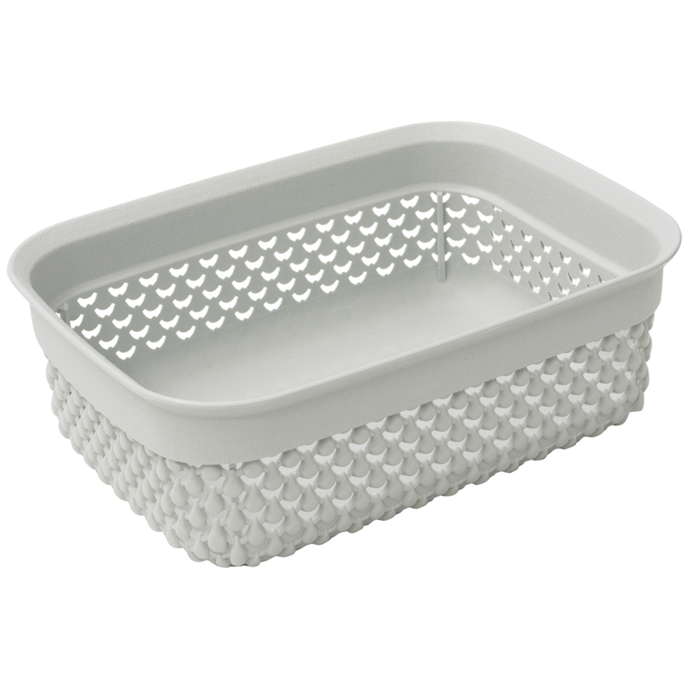 JVL Droplette Ice Grey Storage Basket 3 Pack Image 6