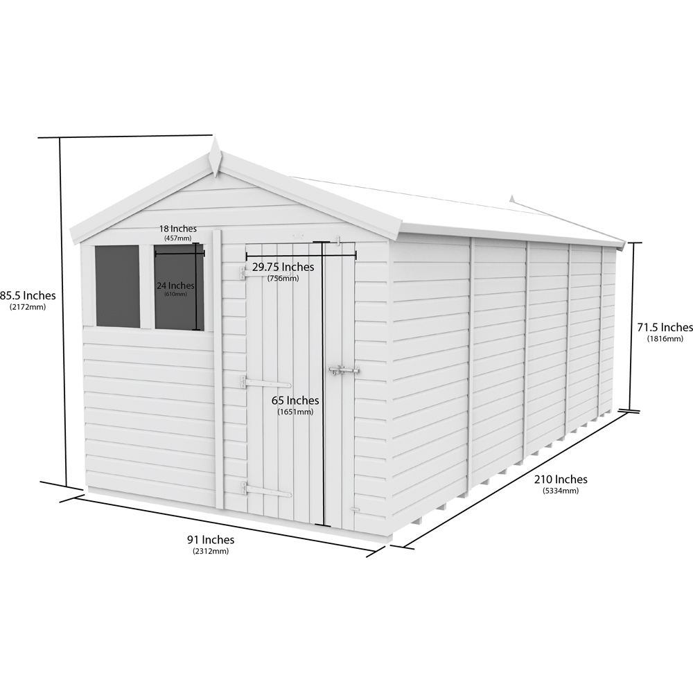 DIY Sheds 8 x 18ft Tongue and Groove Apex Shed Image 9