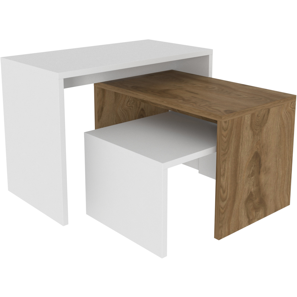 Decorotika Andro White Oud Nest of Tables Set of 3 Image 2