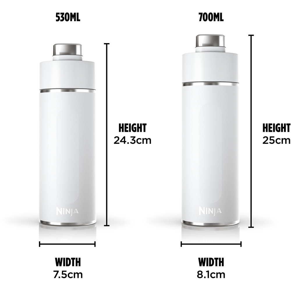 Ninja Thirsti DW2401EUUKWH White Carbonated Drink Travel Bottle 700ml Image 8