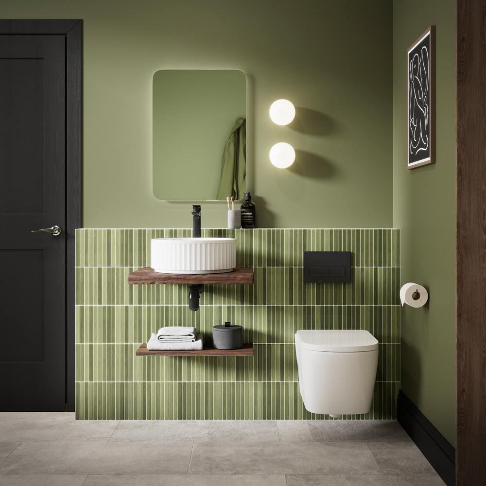 Bathstore Riviera Matt Black Mono Tall Basin Mixer Image 2