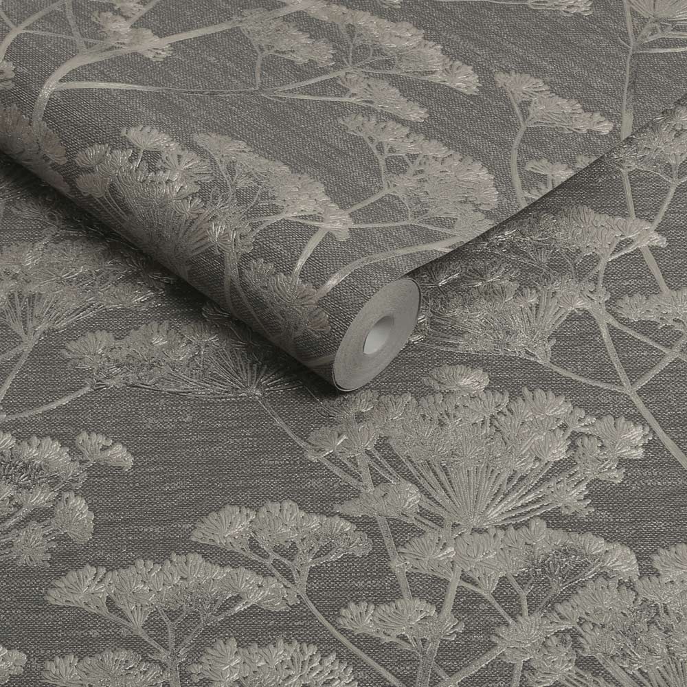 Boutique Serene Seed-Head Taupe and Gold Wallpaper Image 2