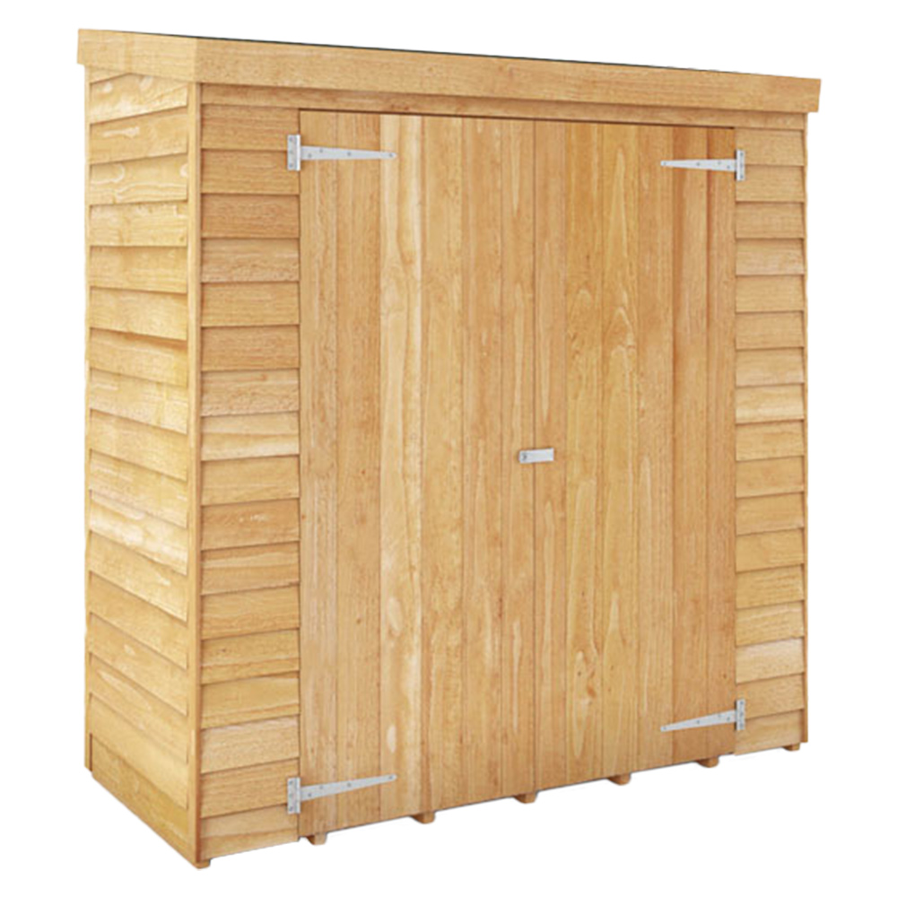 Mercia 6 x 3ft Double Door Overlap Pent Tool Storage Shed Image 1